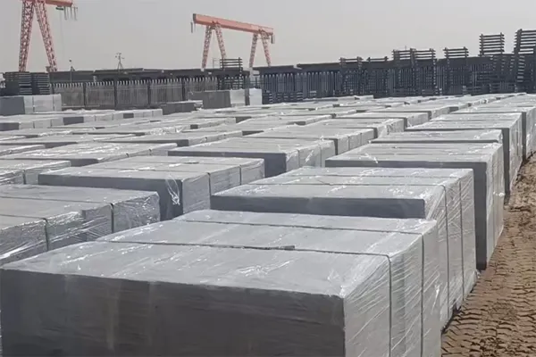 Línea de producción de bloques de hormigón espumado EPS en Bozhou Xinjiang, China