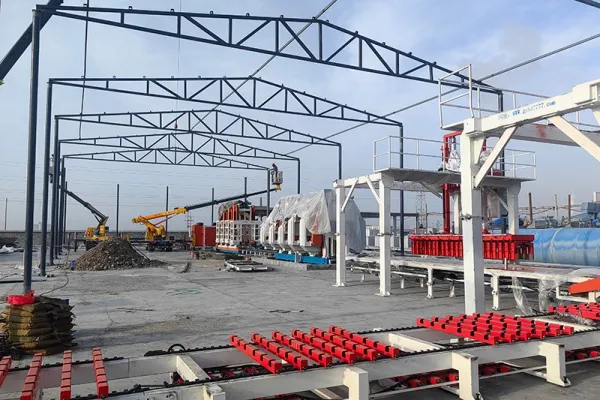 Modificación de la línea de producción de bloques CCA en una línea de producción de bloques de hormigón espumado EPS en Bayingol Xinjiang, China
