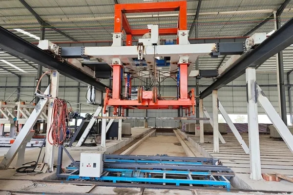 Línea de producción de bloques de hormigón espumado en Guangdong, China