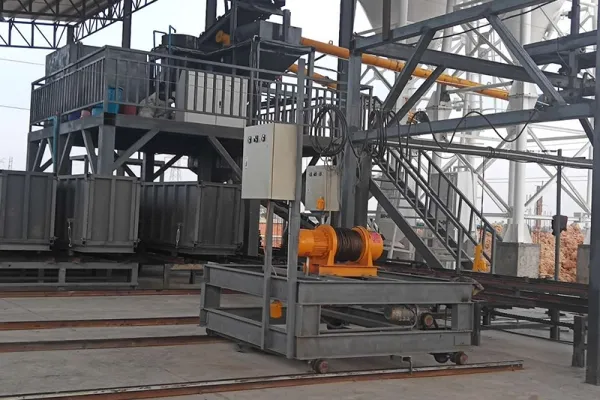 Línea de producción de bloques de HCCA en Phnom Penh, Camboya