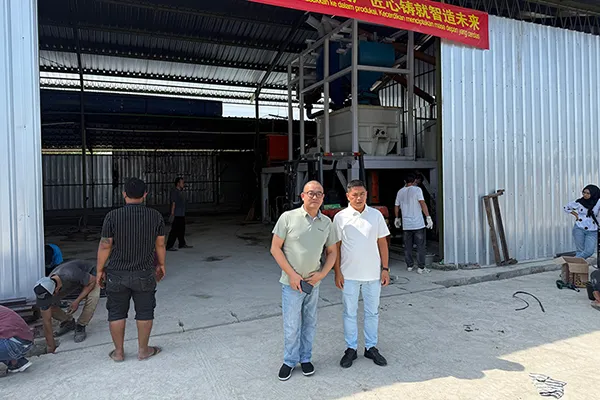 Línea de producción de bloques de HCCA en Semarang, Indonesia