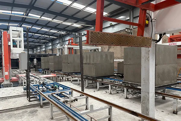 Línea de producción de bloques de hormigón espumado ligero en Guyuan, Ningxia, China