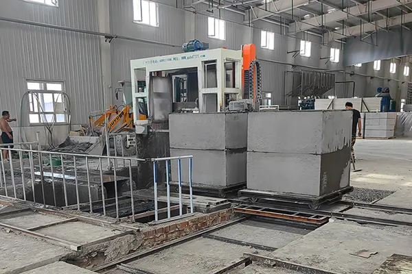 Línea de producción de bloques de hormigón espumado EPS en Aksu, Xinjiang, China 