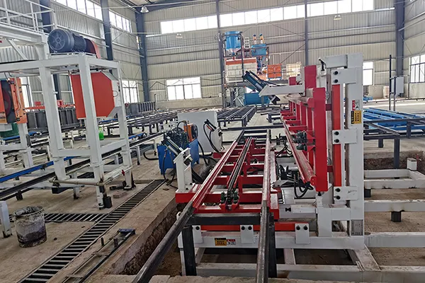 Línea de producción de bloques y paneles de pared de hormigón espumado EPS en Xianning, Hubei, China