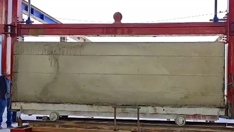 Máquina recortadora de bloques de hormigón