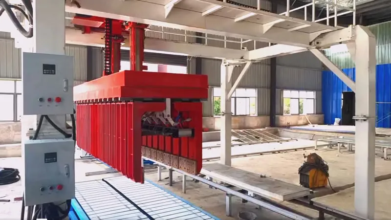 Línea de producción de bloques de hormigón espumado EPS en Hubei, China