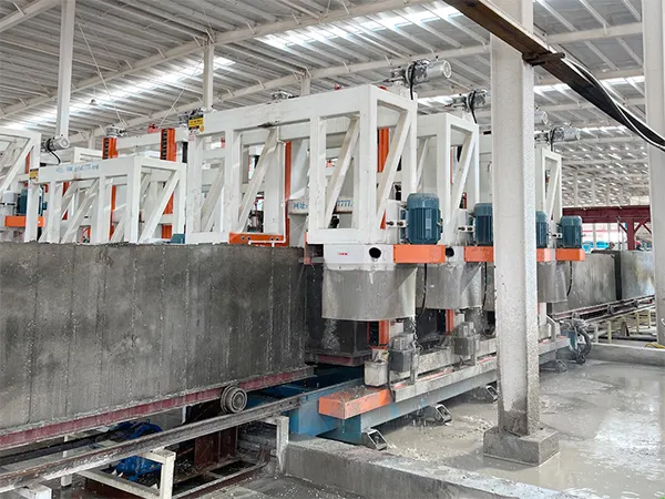 Línea de bloques de hormigón espumado EPS en las instalaciones del cliente