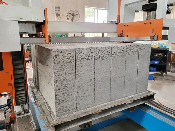Cortador vertical de pórtico para bloques cuadrados de hormigón