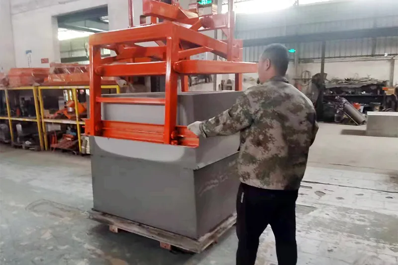 Máquina elevadora de bloques de hormigón