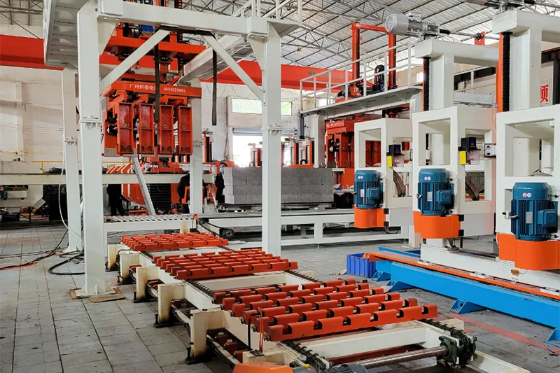 Máquina apiladora automática de bloques de hormigón